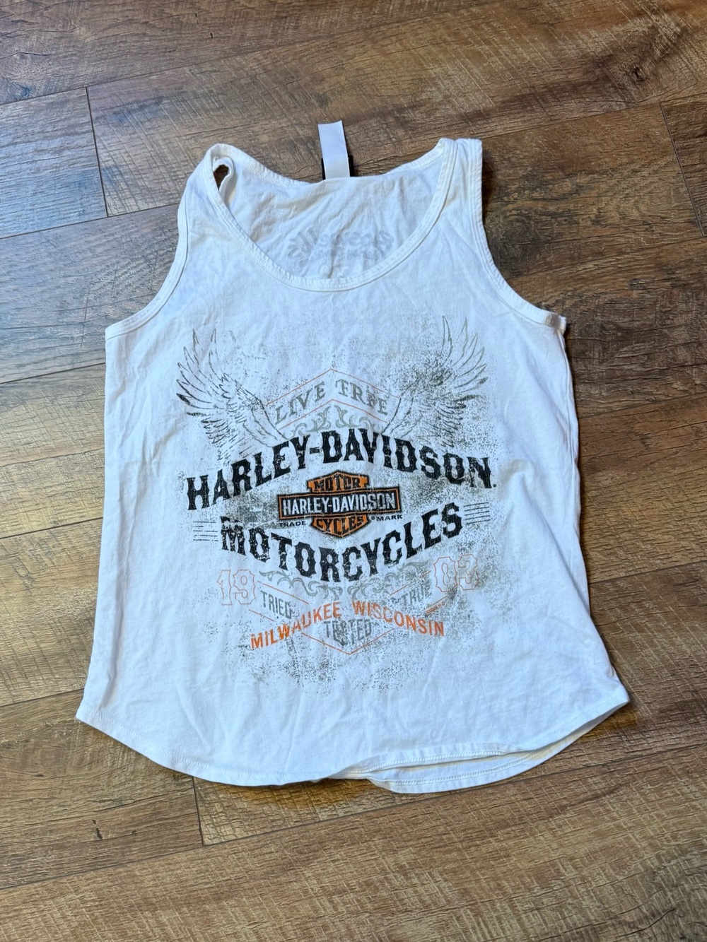 Harley-Davidson White Tank